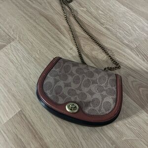 Coach Brown and Tan Crossbody Bag